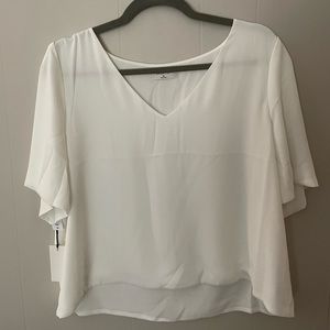 White XL Babaton blouse (Aritzia)